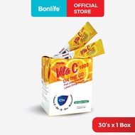 【Bonlife】Vta C On The Go 1000 C5x Powder Vitamin C 1000mg Zinc Vitamin D3 Bioflavonoids Inulin Suppo