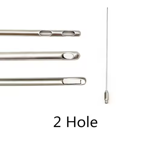 2 Holes Liposuction Cannula Double hole Micro Cannula Fat transfer needle for Fat Transplantation