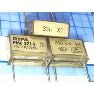 RIFA film capacitor PME271E 100n X1 104 300V 0.1UF 33n X1 300V 0.033uf 333 47n X1 0.047uf 473 300V P