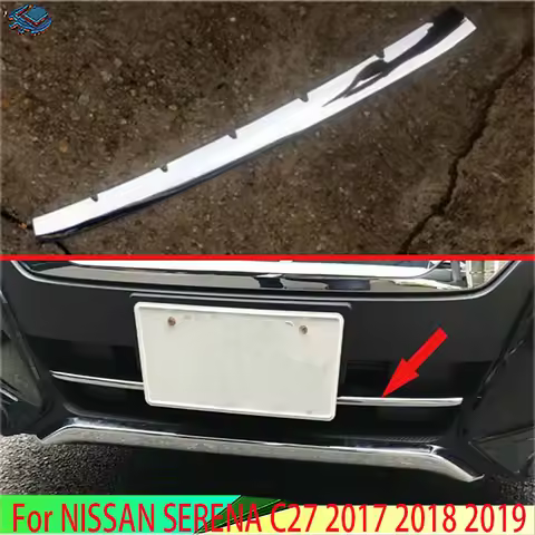 For NISSAN SERENA C27 2017 2018 2019 ABS Chrome Front Grille Accent Cover Lower Mesh Trim Molding St