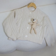 Beige Cardigan with hem