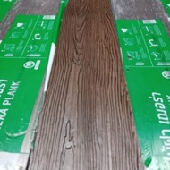Lisplang GRC/papan GRC motif serat coklat tua kayu Shera 1meter x 20cm