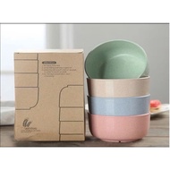 Set of 4 microwaveable barley cups