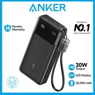 Anker Powercore Powerbank Fast Charging Powerbank 20000mAh 30W Portable Charger with USB C Cable Lan