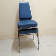 (2 CHAIR SET) (T) (SECOND HAND NAK CUCI) STEEL CHORME STUDY STUDENT TRAINING TUITION OFFICE FURNITUR