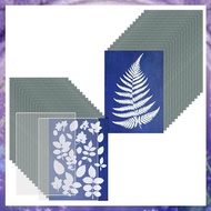 (Y W Z H)30 Sheets Cyanotype Paper With 2 Sheet Acrylic Panel Sun Print Paper Kit, Activated Printin