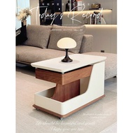 Lvss mall โต๊ะข้างยกแบบเคลื่อนที่ไม้เนื้อแข็ง โต๊ะกาแฟ โต๊ะน้ำชา รถเข็นบ้าน ห้องนั่งเล่น โซฟา ตู้ข้า