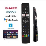 SHARP Android TV Remote Control RC201 With Voice Function Suitable For 4T-C50EK2X  4T-C55EK2X, 4T-C6