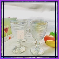 ️ UNIGLASSWARE [6PCS] 300ML High Transparent/Colored Goblet/ Champagne Glass/Drinkware/Baso