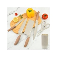 Knife Set 6Piece Khaki Professional Kitchen Knife Set Chef