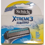 Schick Xtreme 3 Subzero - 2's cartridges