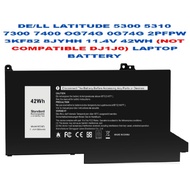 DELL LATITUDE 5300 5310 7300 7400 OG74G 0G74G 2PFPW 3KF82 8JYHH 11.4V 42WH (NOT COMPATIBLE DJ1J0) LA