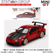 MINI GT #160L PORSCHE 911 GT2 RS GUARDS RED 1-64 - DIECAST Limited