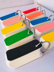 [HCM]Combo 5 bộ (500 thẻ flashcard) trắng khổ 3x8 kèm khoen bìa cao cấp siêu đẹp