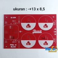 MERAH [BENJI] PCB ELCO PSU POWER BANK 4 ELCO BENJI PCB RED