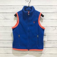 Maple麋鹿小舖 美國購買 童裝品牌POLO RALPH LAUREN 男童寶藍色LOGO拉鍊背心＊ ( 現貨4號 )