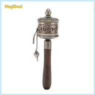 Handheld Prayer Wheel Engraved Tibetan Prayer Wheel Embossed for Buddhists Practitioners Meditation 