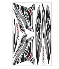 tem rời  exciter 150 tem lửa xám đen dán xe đen