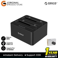 New Orico Hard Drive Docking Station Dual Bay USB 3.0 2.5 &amp; 3.5 Inch Sata 6629US3-C-V1-EU