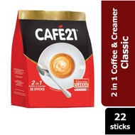 CAFE21 2 in 1 Coffee & Creamer Classic 22 Sticks