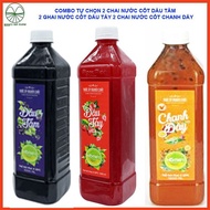 Combo Mulberry Juice Mulberry Passion Fruit Syrup 1000ml Bottle