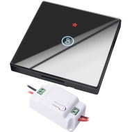 (24-hour ship )Wireless touch Switch Light led Remote Control Glass Screen 1 gang Wall Panel