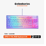 SteelSeries Apex 3 TKL RGB Gaming Keyboard คีบอร์ดเกมมิ่ง Ten Key Less ไฟ RGB เสียงกดเงียบ ปุ่ม US