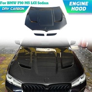 Prepreg Dry Carbon Car Front Bumper Engine Hood Cover for BMW F90 M5 LCI Sedan 4D 2018-2023 Racing B
