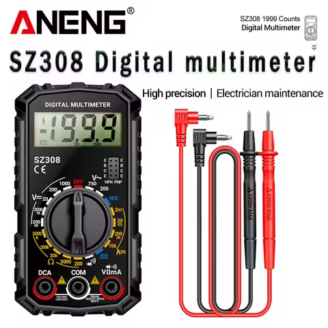 ANENG SZ308 Multimeter AC/DC High-Precision Multi-function Voltage Current Resistance Test Tool 1999