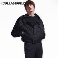KARL LAGERFELD - CARA LOVES KARL CROPPED DENIM JACKET 226M1464 เสื้อแจ็คเก็ตยีนส์