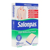 SALONPAS Pain Relieving Patch 2.83"x1.81" 60 Patches (20 Patches)