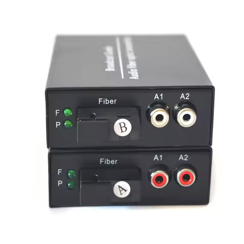 Audio Over Fiber Optic Media Converters 2 Channels Single mode Fiber Up 20Km Audio Fiber Optic Trans