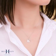 Duy Hien S925 Women's Silver Necklace with Key Lock Shape, Beautiful and Luxurious Meaning