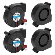 MakerFocus 4pcs 50mm 5015 Blower Fan 24V 3D Printer Fan Turbine Turbo Blower Dual Ball Bearings Brus