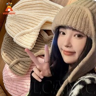 [Fast Delivery] 1/2Pcs Warm Earflap Knitted Hats for Cold Weather Outdoor Activities, Adjustable Str