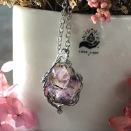 超七原礦吊墜 316鈦鋼編織 超級七 superseven 三輪骨幹 原石項鍊