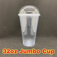 TAPAU - EC 32oz PP Cup with Dome Lid [ 50sets ] Disposable 32oz Plastic Cup /Drinking / Popcorn Cup/