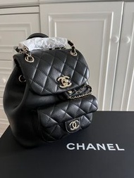全新Chanel 24p Backpack duma small size 黑色背囊 雙肩背包 超難買