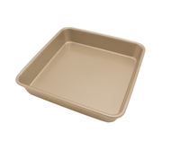 [24 x 4.7CM] 9'' Inch Champagne Gold Non Stick Square Baking Cake Pan Loaf Loyang Kek Segi Empat