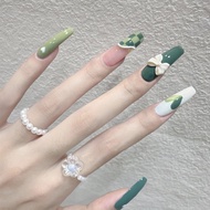 【24pcs】24/Pcs DIY Fake Nails French Finger Nail Art False Nail X41