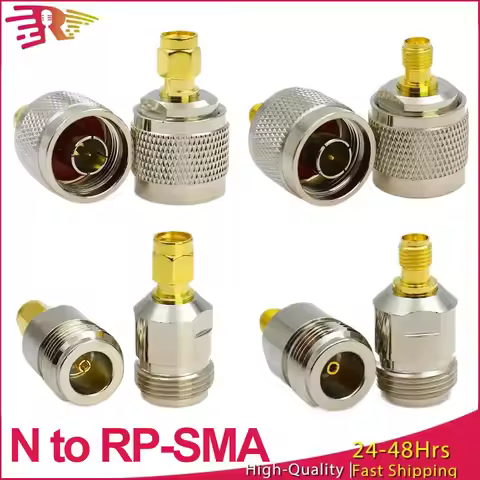 1pcs RP-SMA to N Type Male / Female RF Coaxial Adapter Kit RP SMA Plug Jack Connector Converter Low 