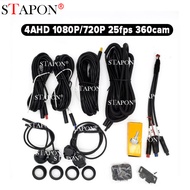 STAPON 4 ahd 1080p 720p 25fps car 360 camera set 170degree Wide Angle waterproof Lens AHD Camera hd 