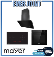 Mayer MMIHB752CS [75cm] 2 Zone Hybrid Hob with Slider + MMSH8099-L Angled Chimney Hood + MMDO8R [60cm] Built-in Oven with Smoke Ventilation System Bundle Deal