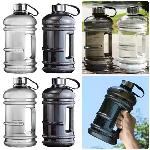 Training Sports Workout Drink Bottle 2L PETG Large Capacity Water Bottle Shaker Bottle With Handle O