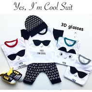 YES I'm COOL SUIT Clothes SUIT T-shirt Pants Go for a Funny Walk Fashion for Children Baby Boys