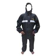 Axio Rubber Raincoat AX-663 AX663 663 ORIGINAL Jacket Pants FULL RUBBER - Dark, L