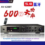 [Produk Premium] SUNBUCK 628BT 5-saluran 600W penguat karaoke Bluetooth berkuasa tinggi untuk audio 