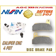 NISSIN CALIPER DISC BRAKE PADS CALIPER 4 POT GOLD QUALITY