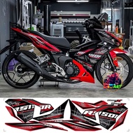 Tem rời Winner X v3.v4 - Mẫu đỏ đen. Chất liệu PPF Cao Cấp : 3 Lớp Chống Nước Chống Phai Màu. Nhãn D