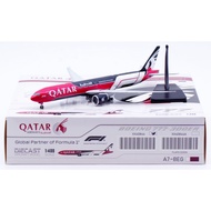 XX40844 Alloy Collectible Plane Gift JC Wings 1:400 Qatar Airways [Formula 1] Boeing B777-300ER Diec